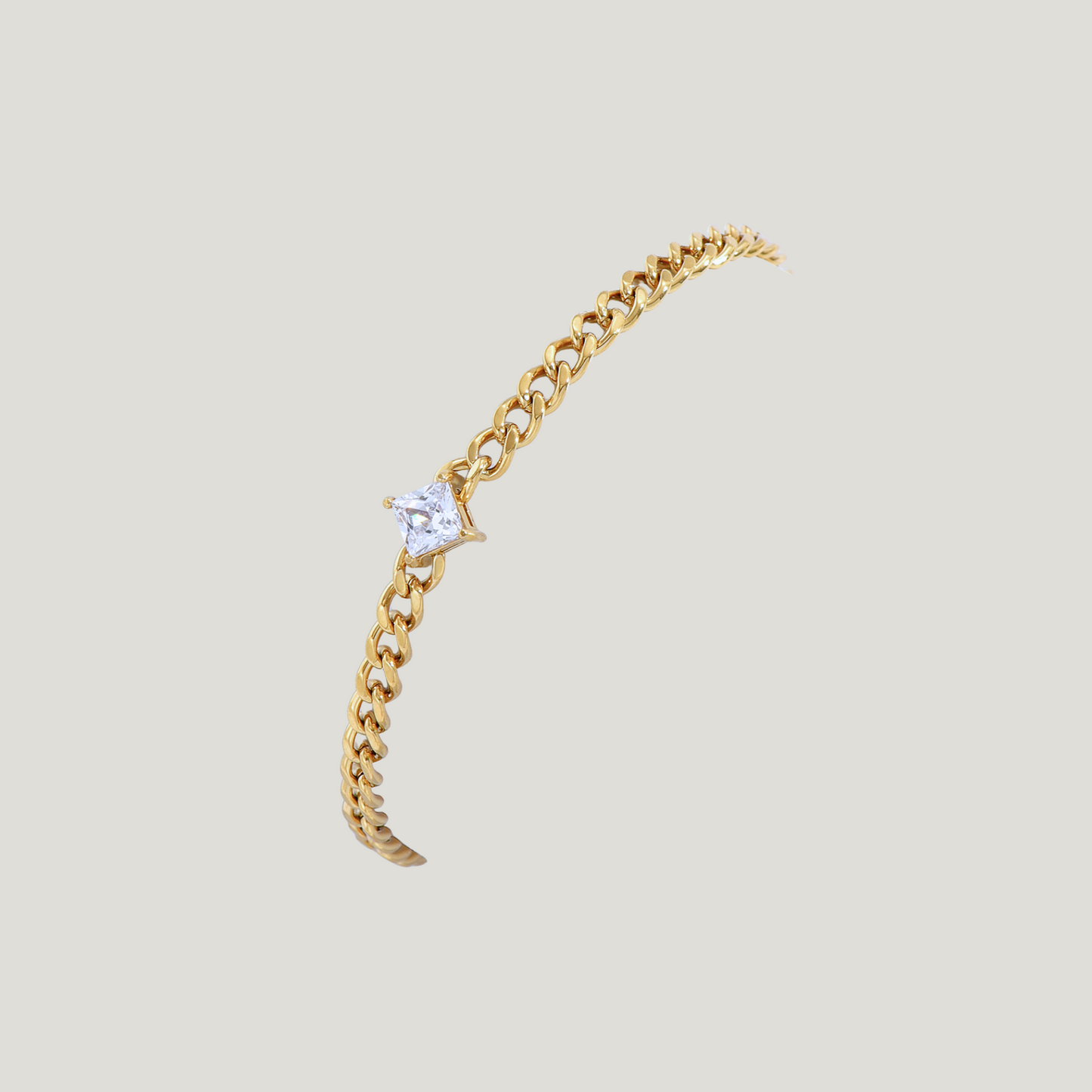 Chain Bracelet with Zircon