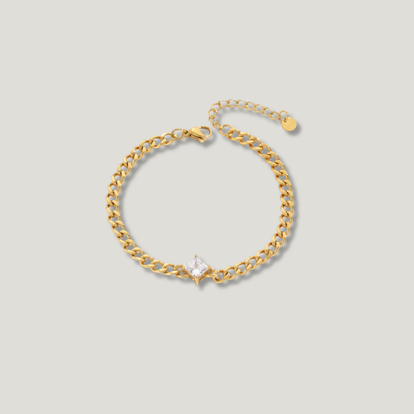 Chain Bracelet with Zircon