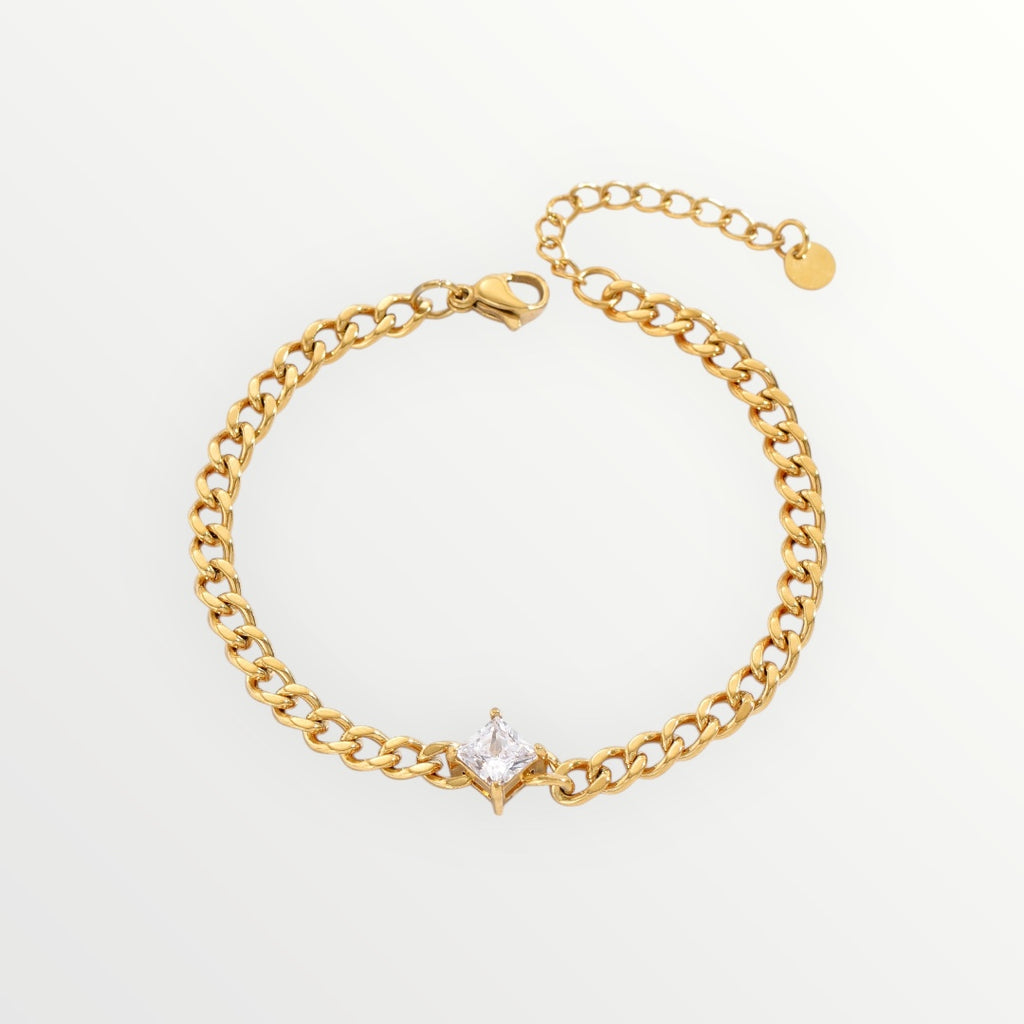 LUXE Cuban Chain Bracelet with Zircon