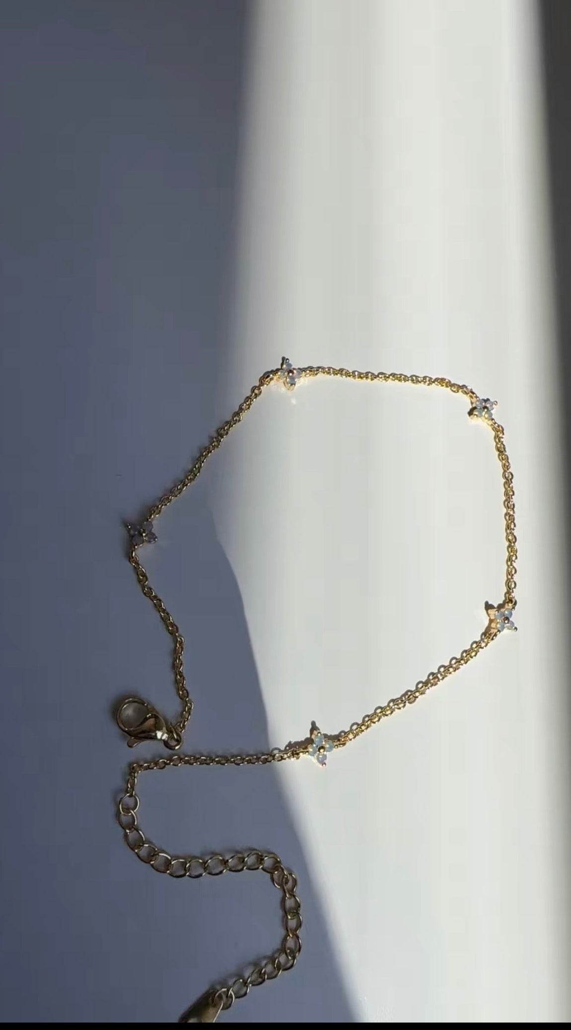 Blue Blossom Anklet