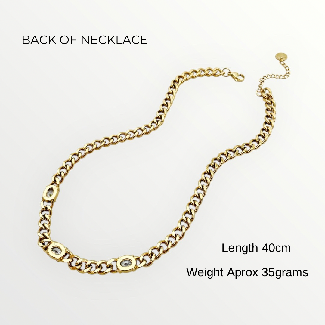 Isa Necklace with Zircon Accents