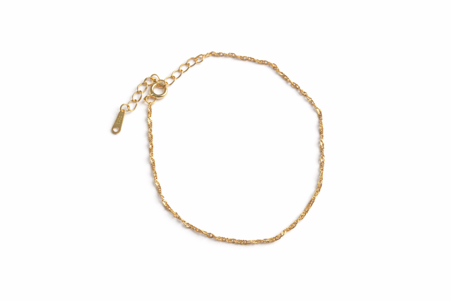 Dainty thin Bracelet S925 Gold