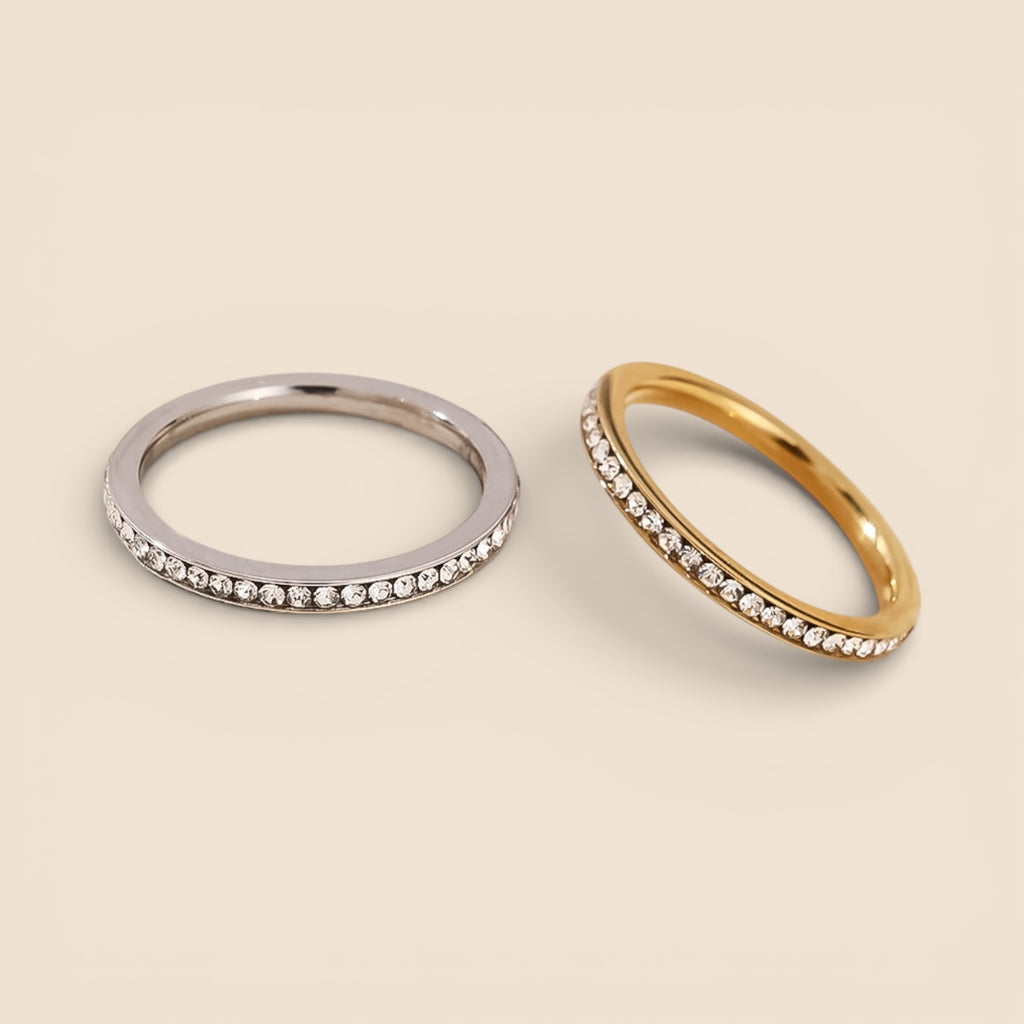 Silver and Gold Stackable Ring
