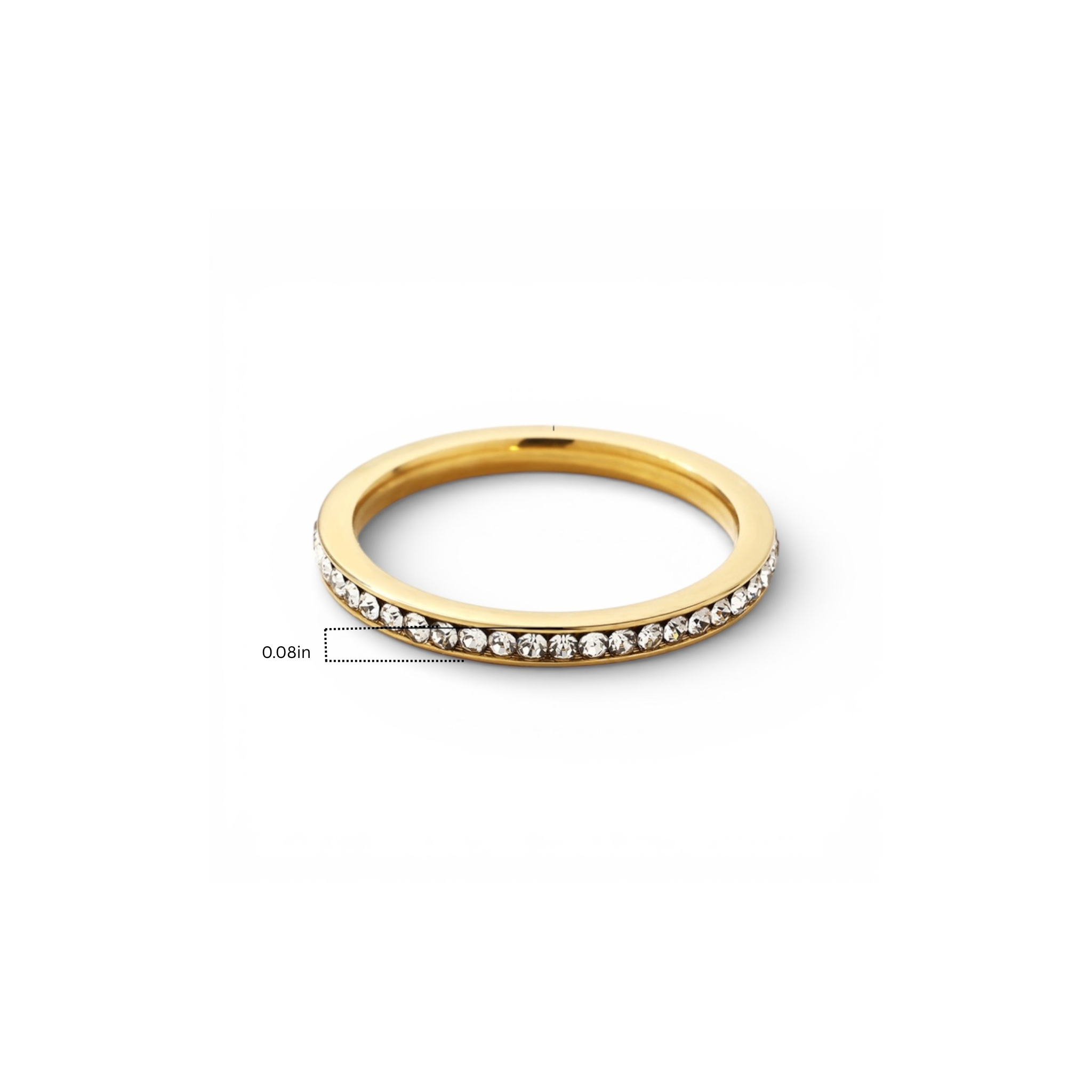 Gold Stackable Ring , 0.08in bandwidth