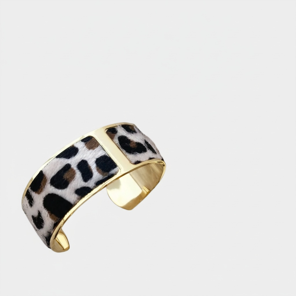 Leopard Print Cuff Bangle