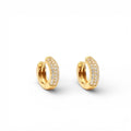 Gold Plated Zircon Huggie Earrings