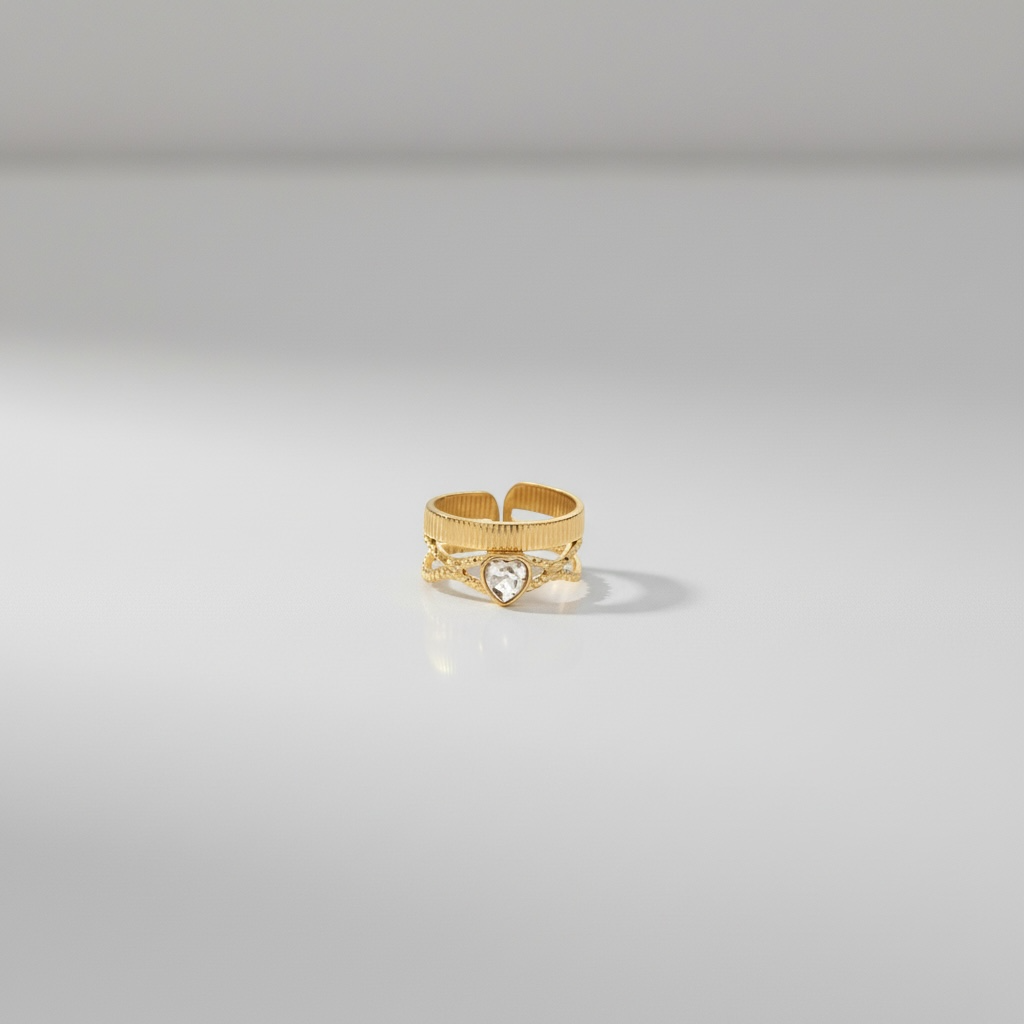 Corazon Ring 14K Gold Plated