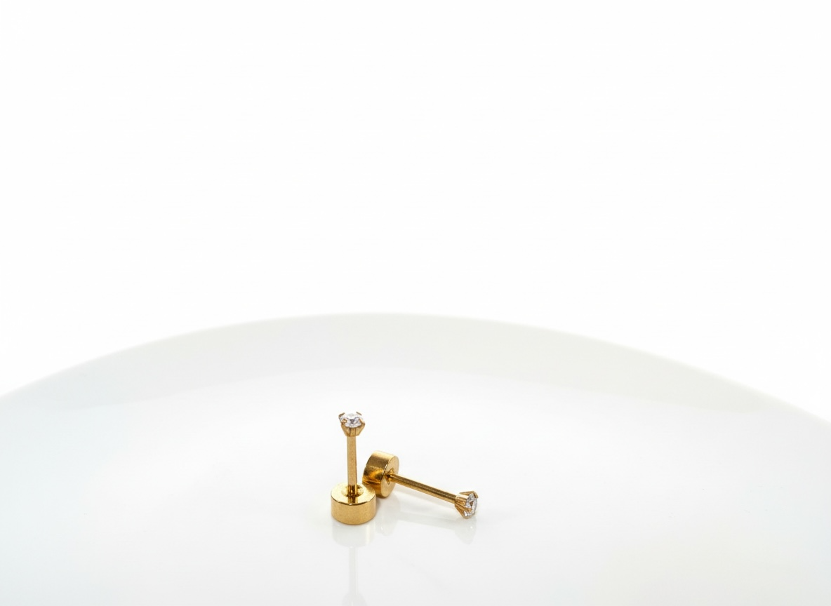 4 pcs Dainty Small Flat Back Earrings- Multi-use All Ear Piercing’s