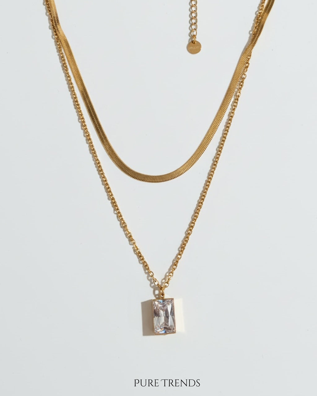 Serene Double Layer 14K Gold Necklace