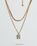 Serene Double Layer 14K Gold Necklace