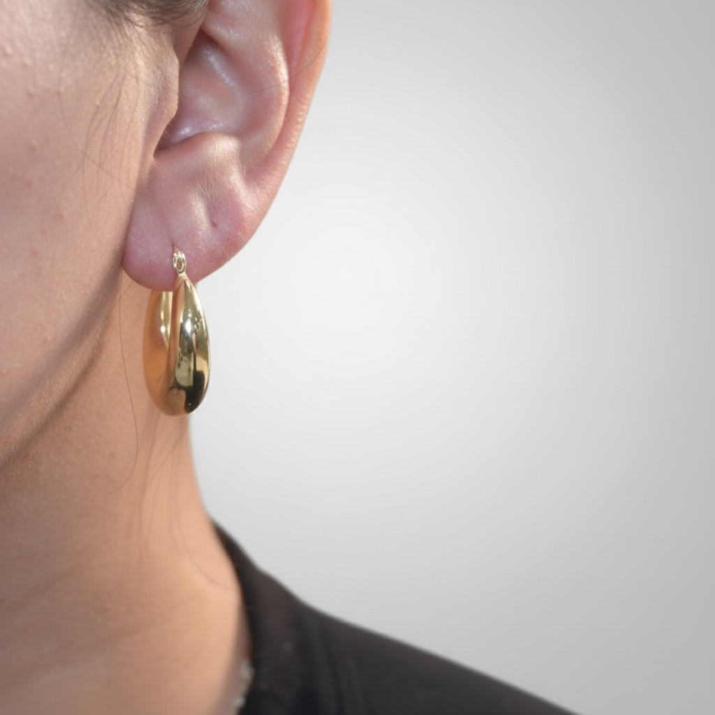 Liquid Gold Hoop Earrings