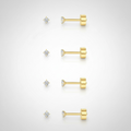 Dainty Stud 4pc Earrings| Set