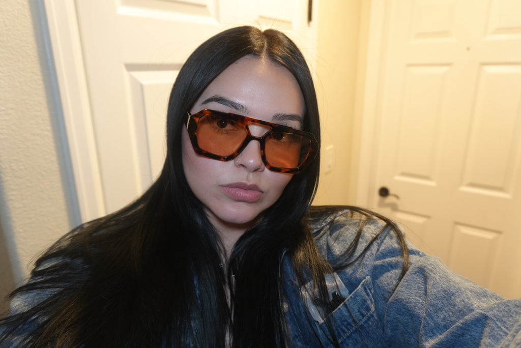 Verona Geometric Sunglasses – Tortoiseshell Frame | UV Protection | Bold Statement