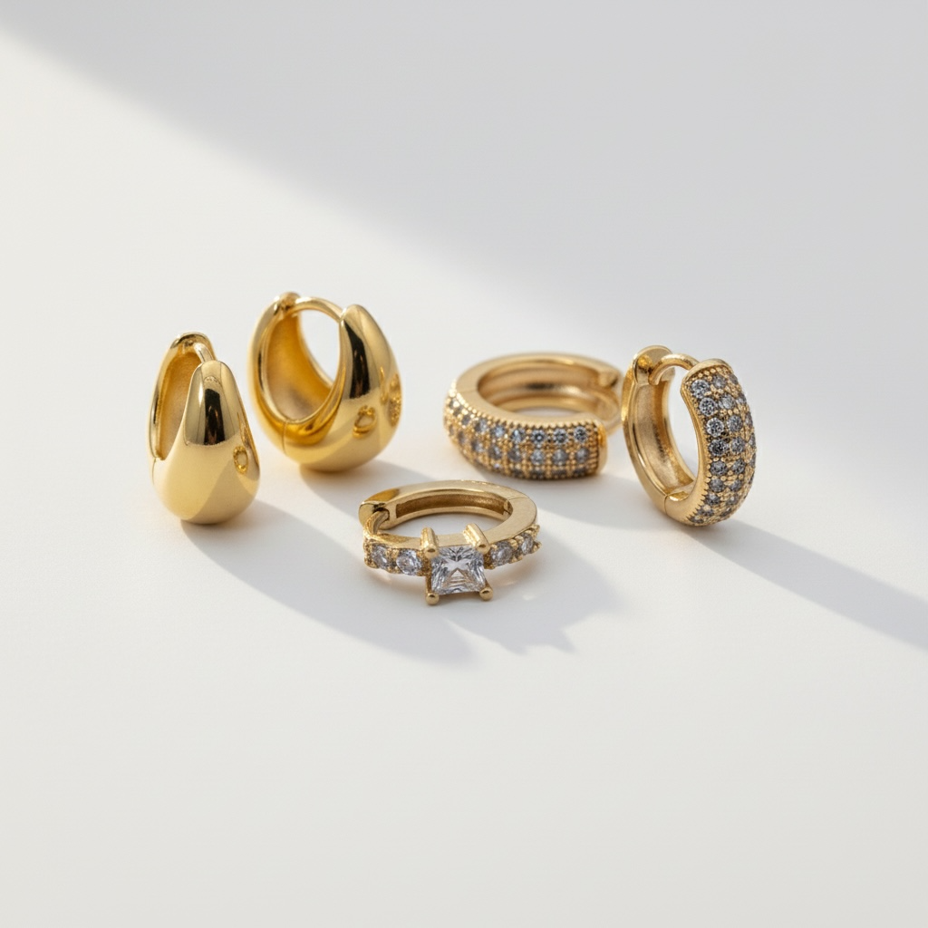 Golden Essentials Earring Set