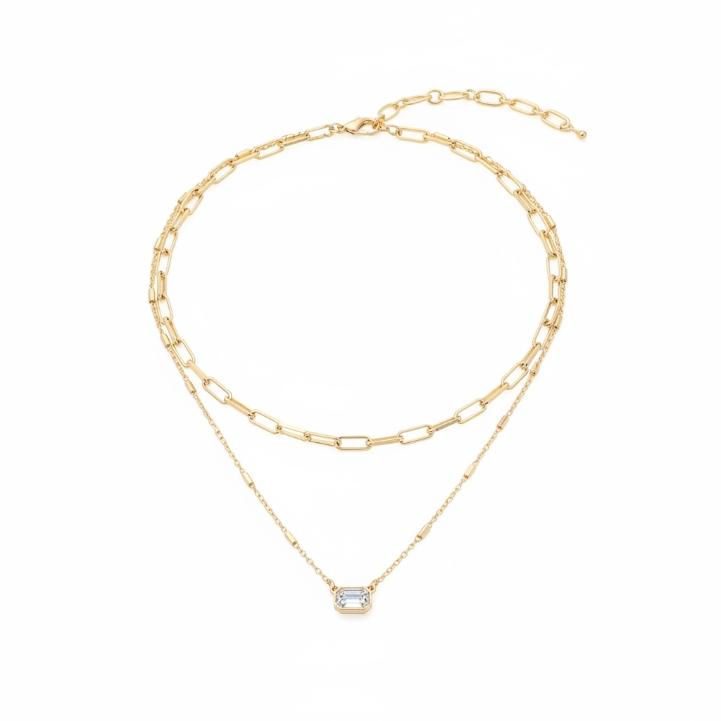 Stella Layered Crystal Necklace