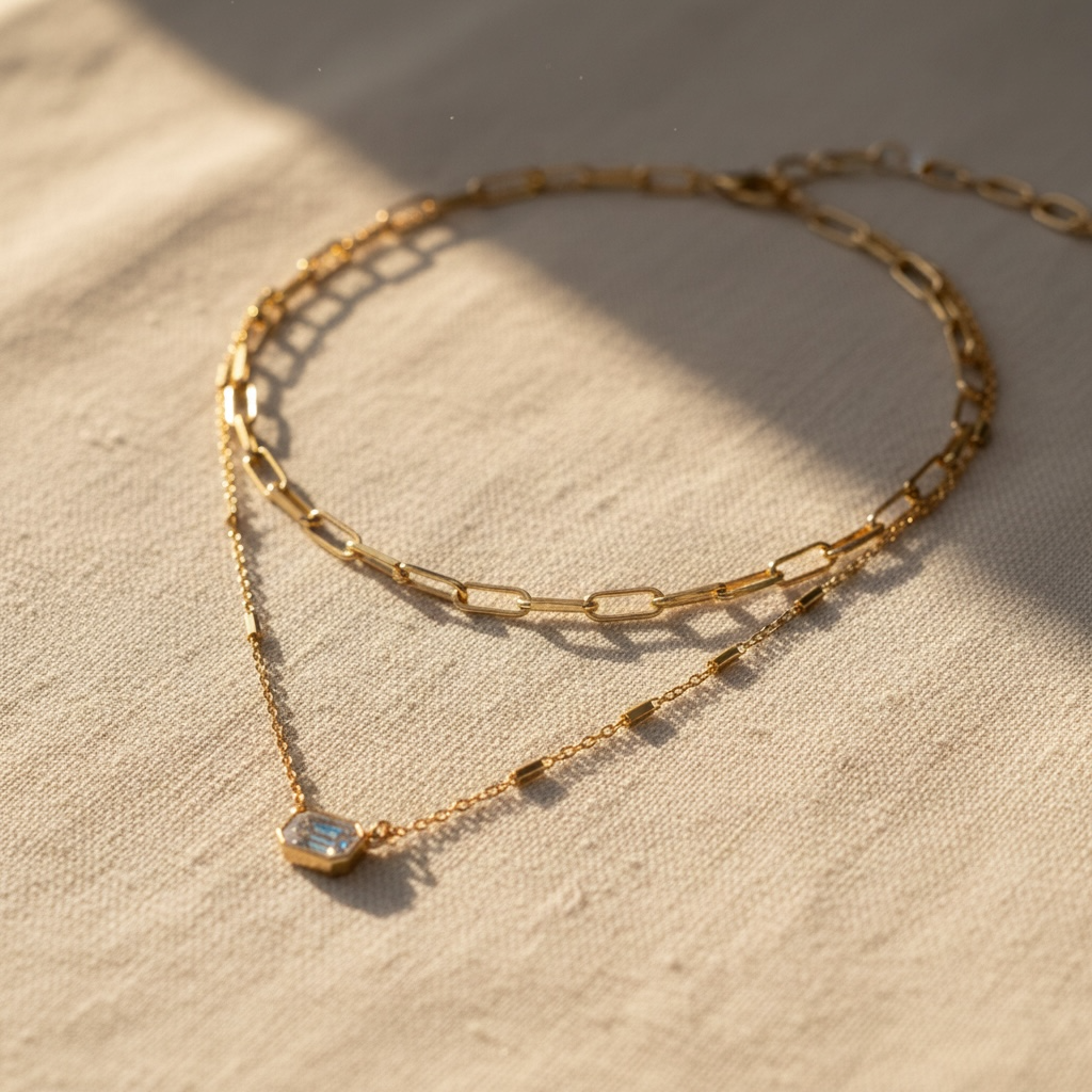 Stella Layered Crystal Necklace