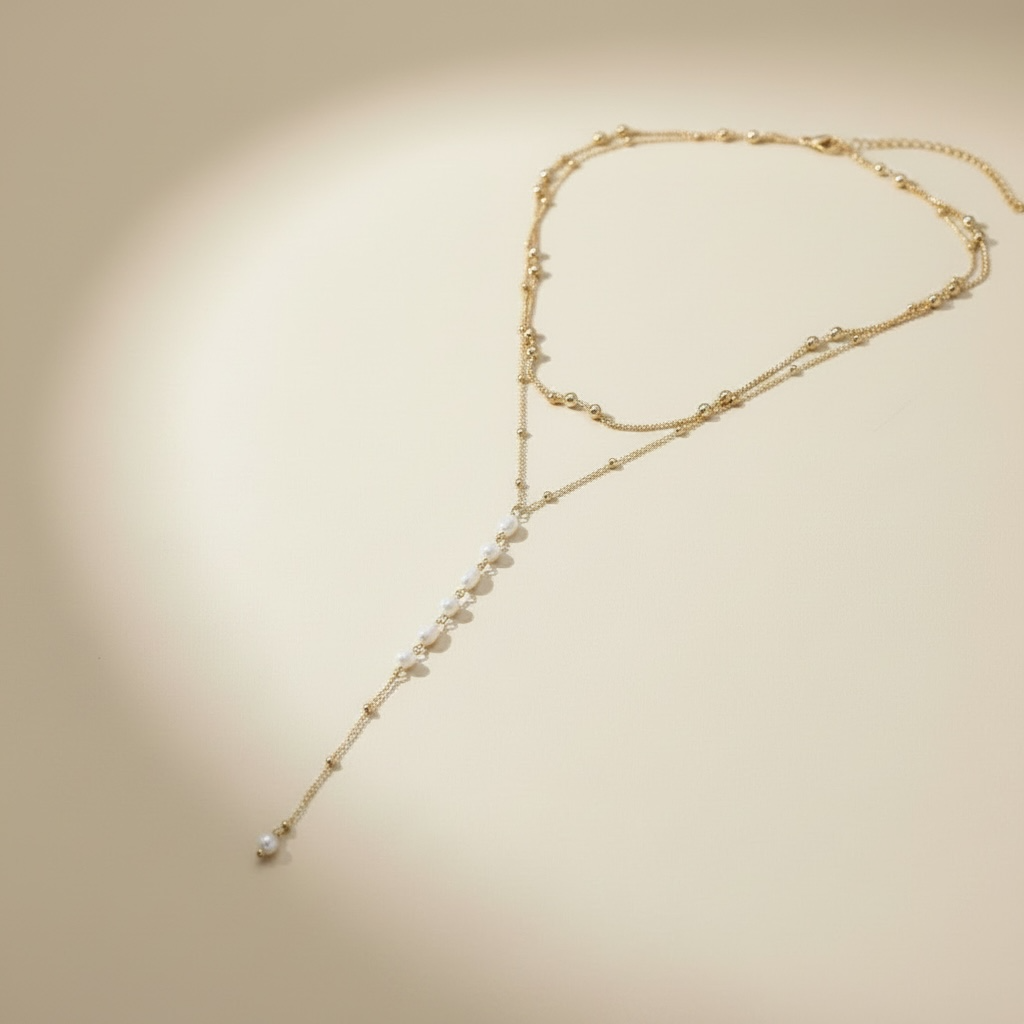 Pearl Cascade Layered Necklace
