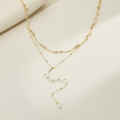 Pearl Cascade Layered Necklace
