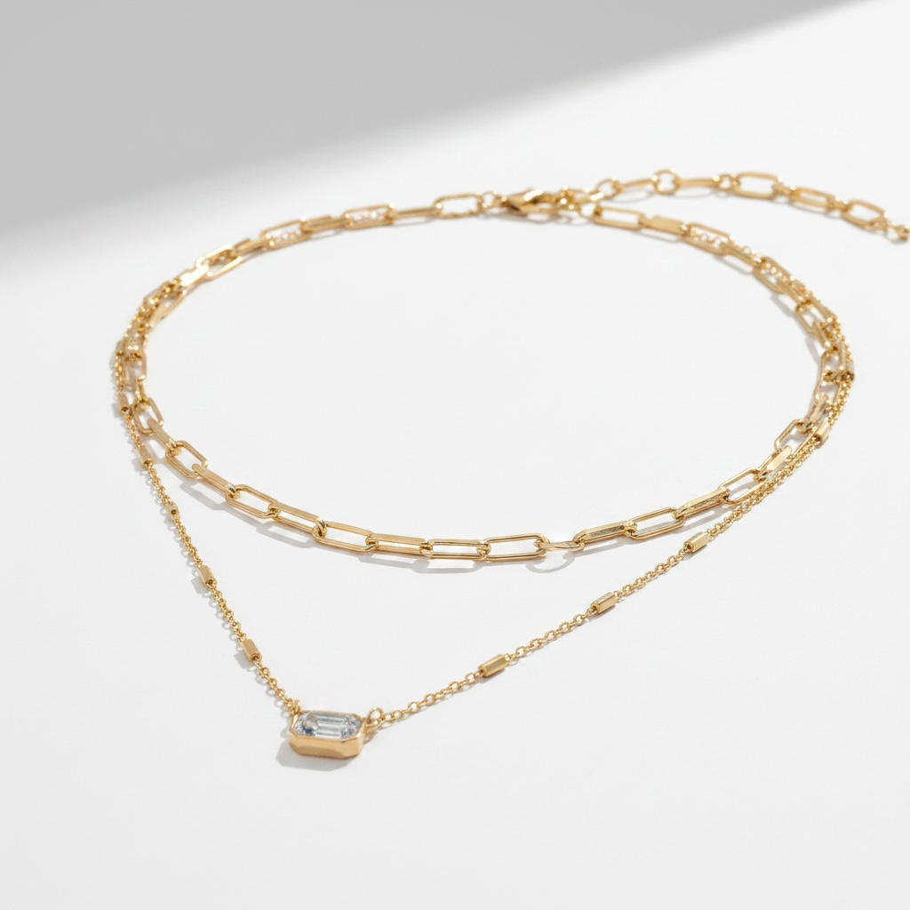 Stella Layered Crystal Necklace