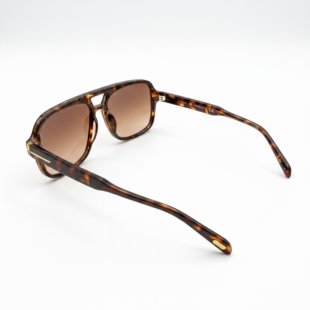Sol Oversized Tortoiseshell Aviator Sunglasses