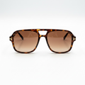 Sol Oversized Tortoiseshell Aviator Sunglasses