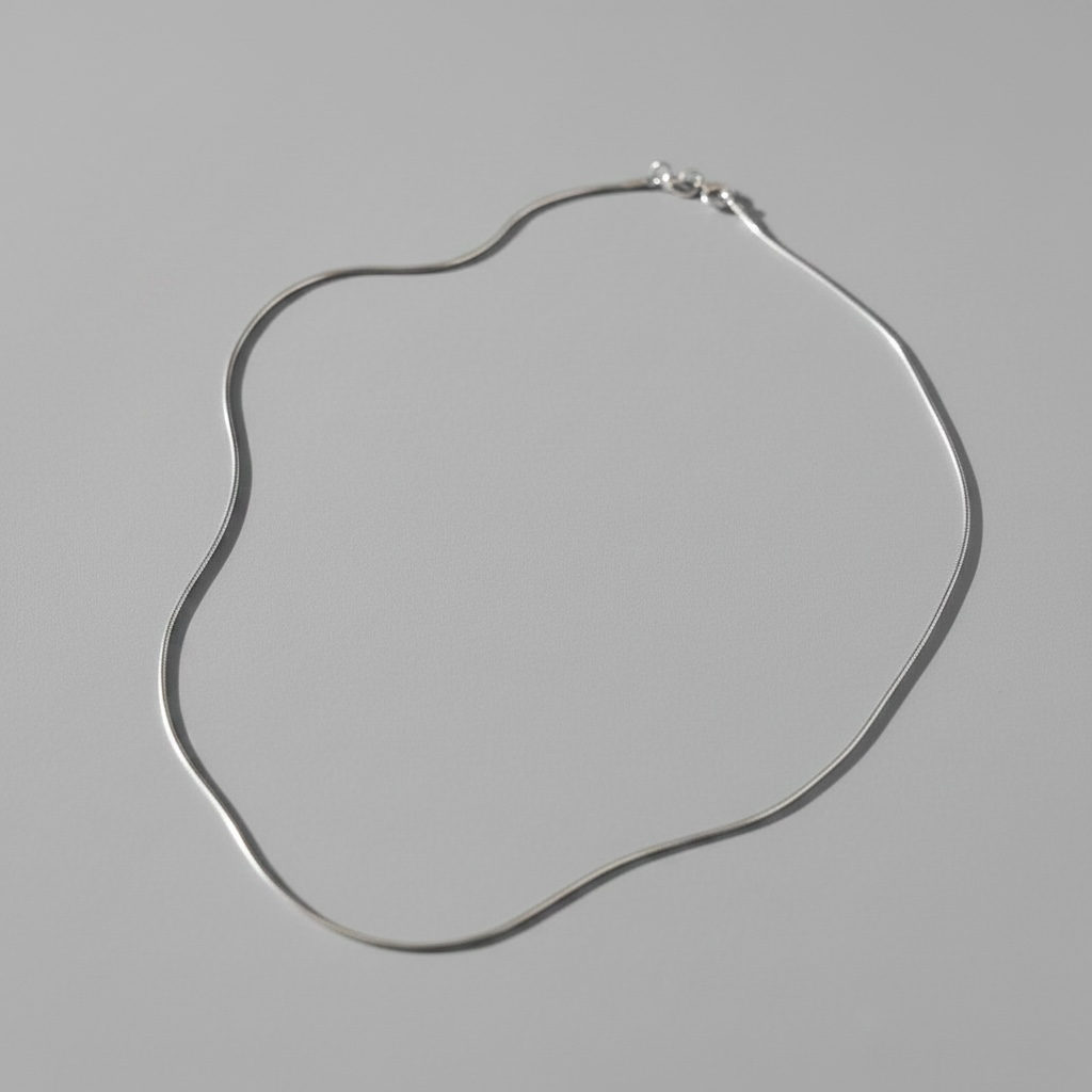 The Sterling Silver 925 Snake Chain Necklace, Thin Chain Necklace, Minimal Everyday, Stacking Necklace
