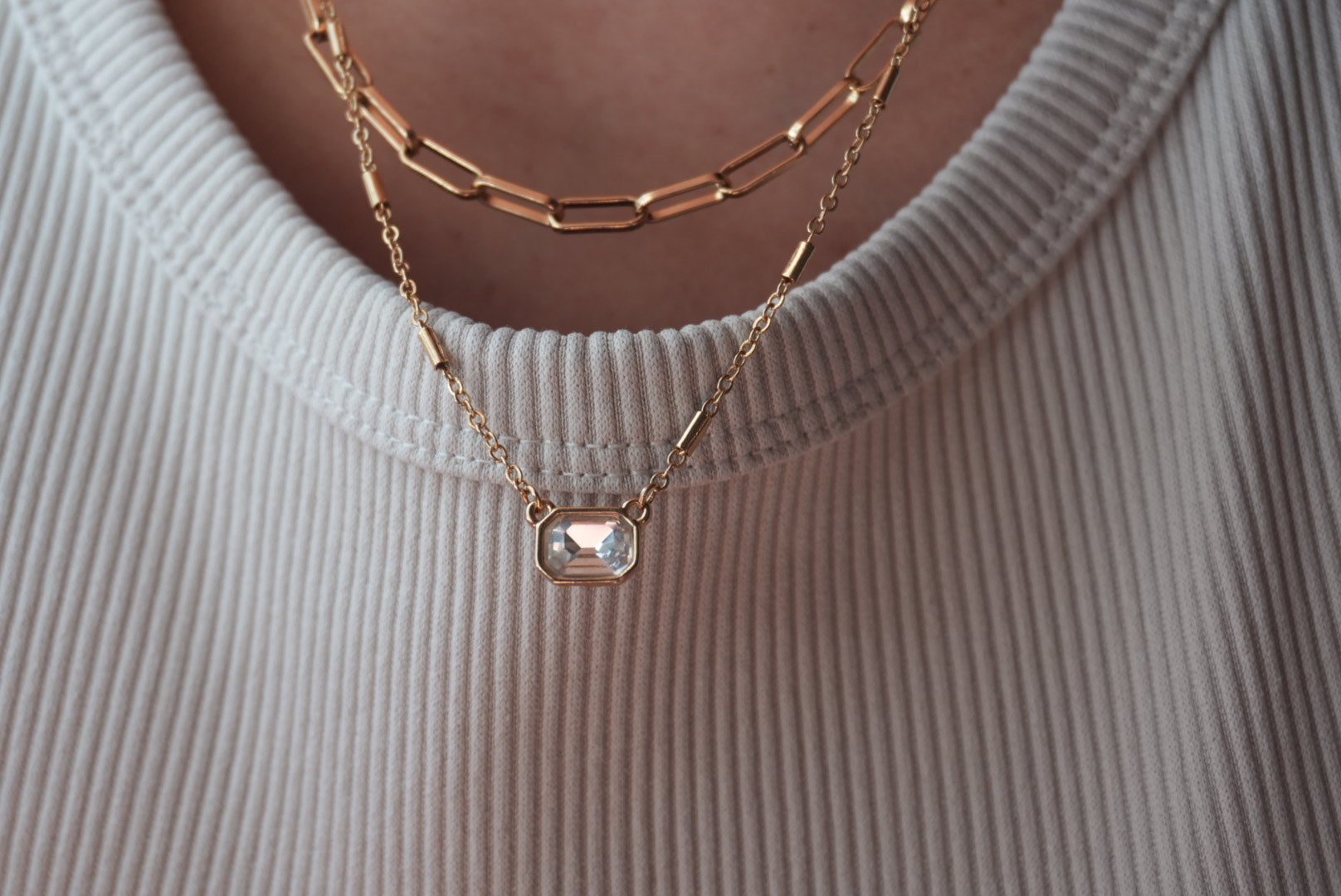 Stella Layered Crystal Necklace