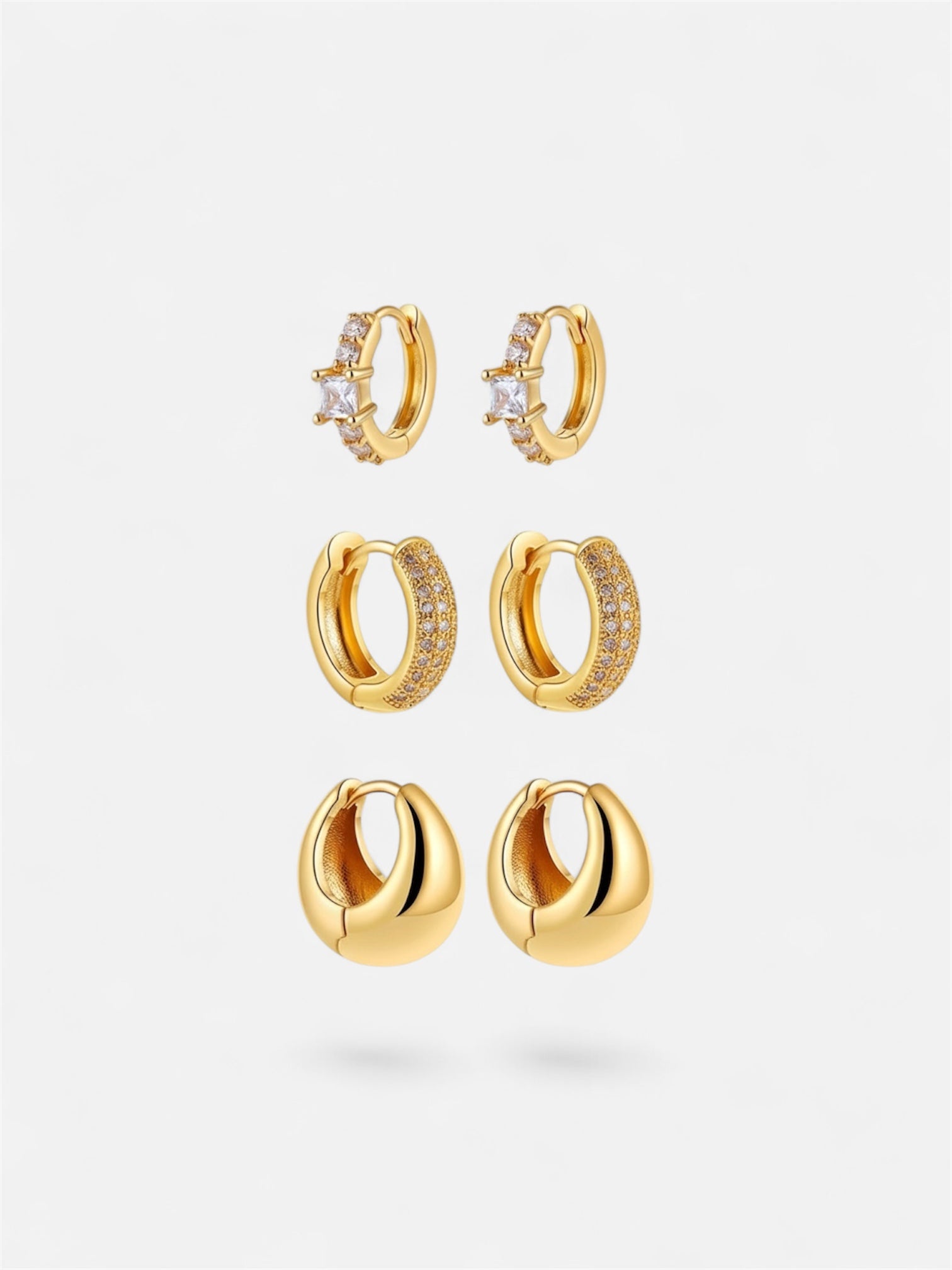 Golden Essentials 6 pc Earring Set