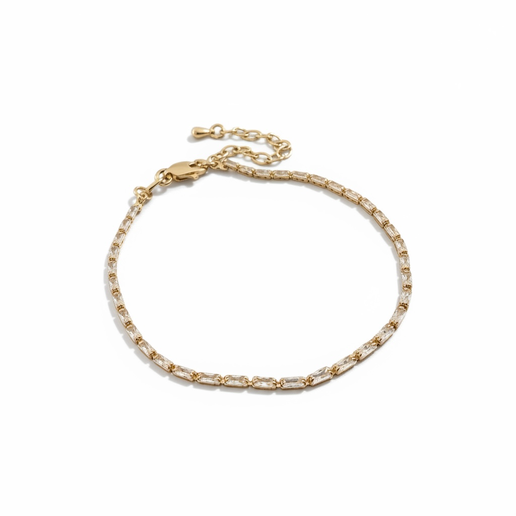 Pure Baguette Tennis CZ Gold Filled