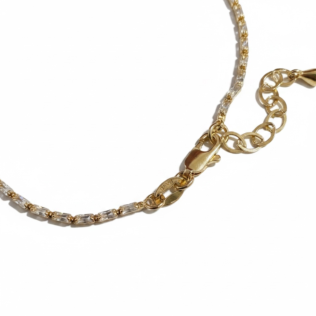 Pure Baguette Tennis CZ Gold Filled