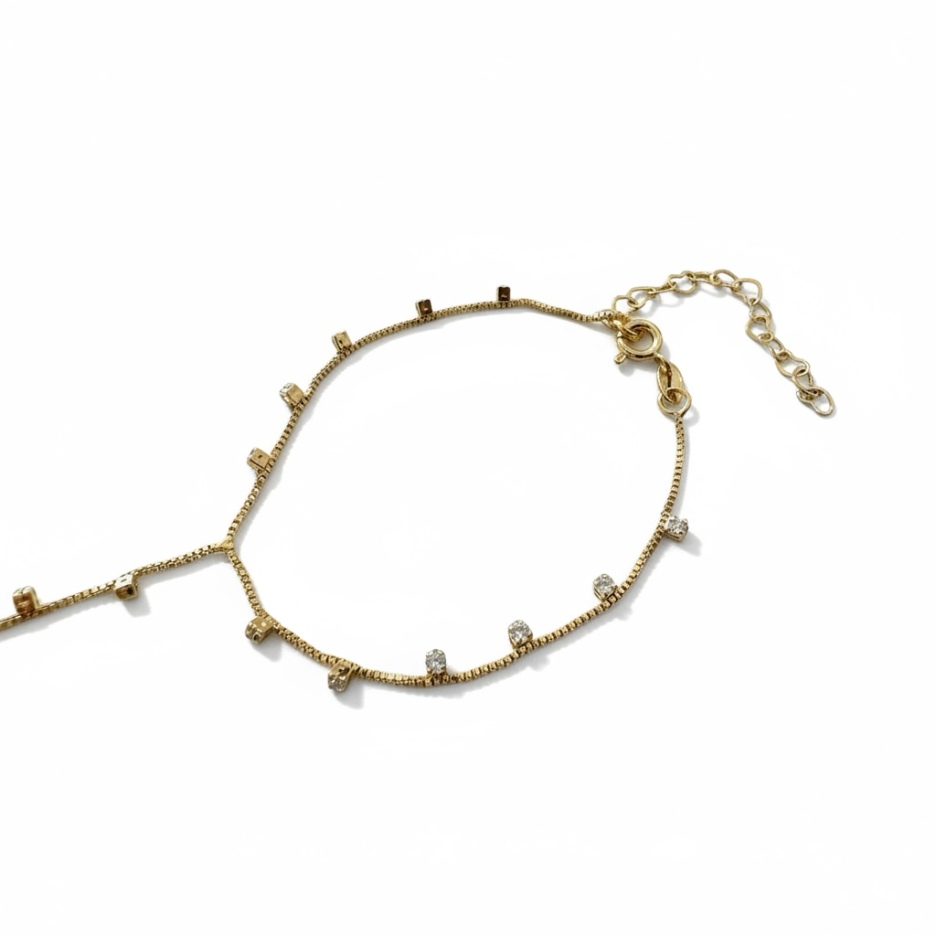 Aura Hand Chain CZ Gold Filled