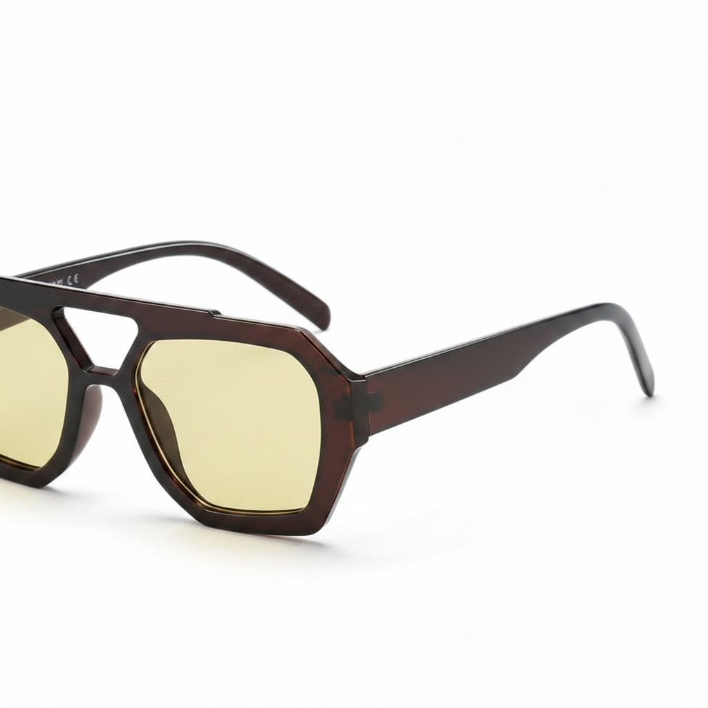 Verona Geometric Sunglasses – Tortoiseshell Frame | UV Protection | Bold Statement