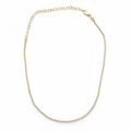 Pure Gold Filled Choker Tennis 1.2mm layering Necklace