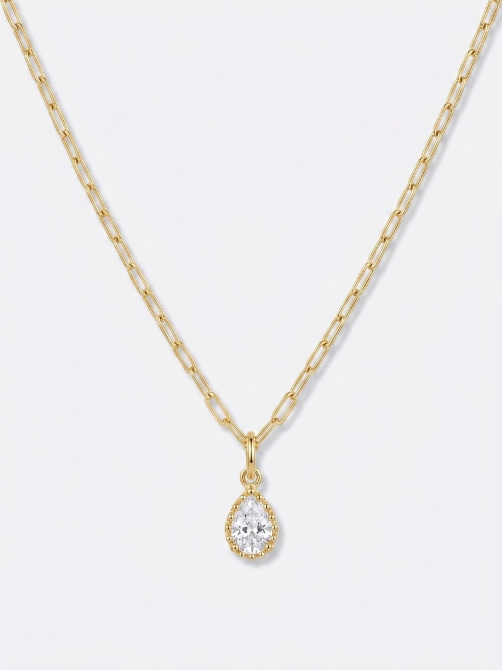 Minimalist Gold Filled Paper Clip Chain Necklace — Wear Alone or Add a Pendant