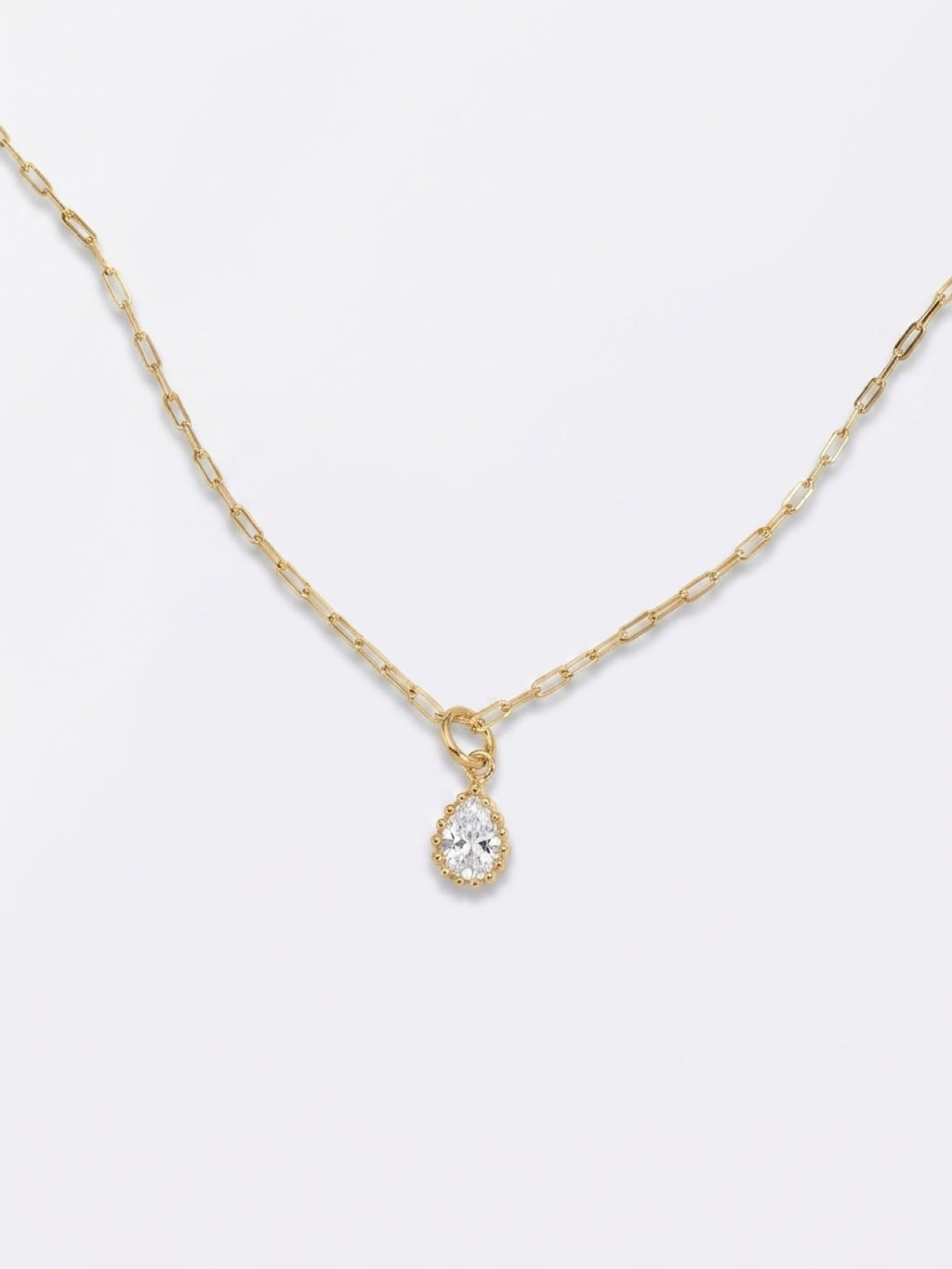 Minimalist Gold Filled Paper Clip Chain Necklace — Wear Alone or Add a Pendant