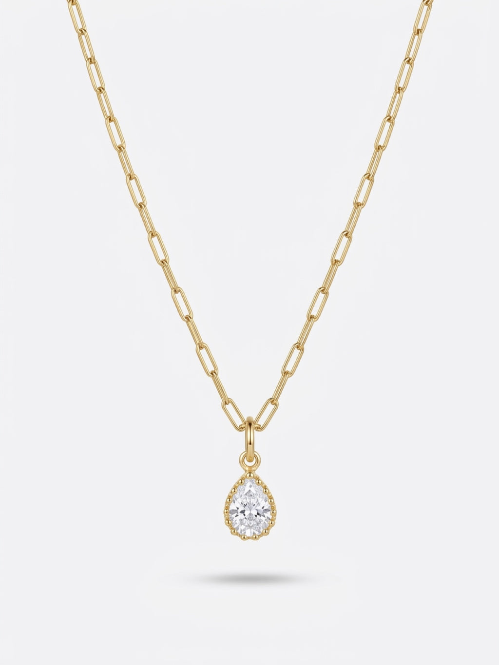 Minimalist Gold Filled Paper Clip Chain Necklace — Wear Alone or Add a Pendant