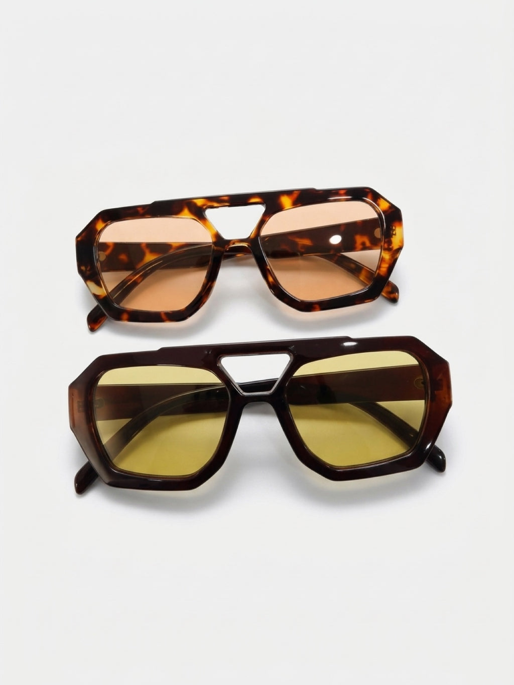 Verona Geometric Sunglasses – Tortoiseshell Frame | UV Protection | Bold Statement
