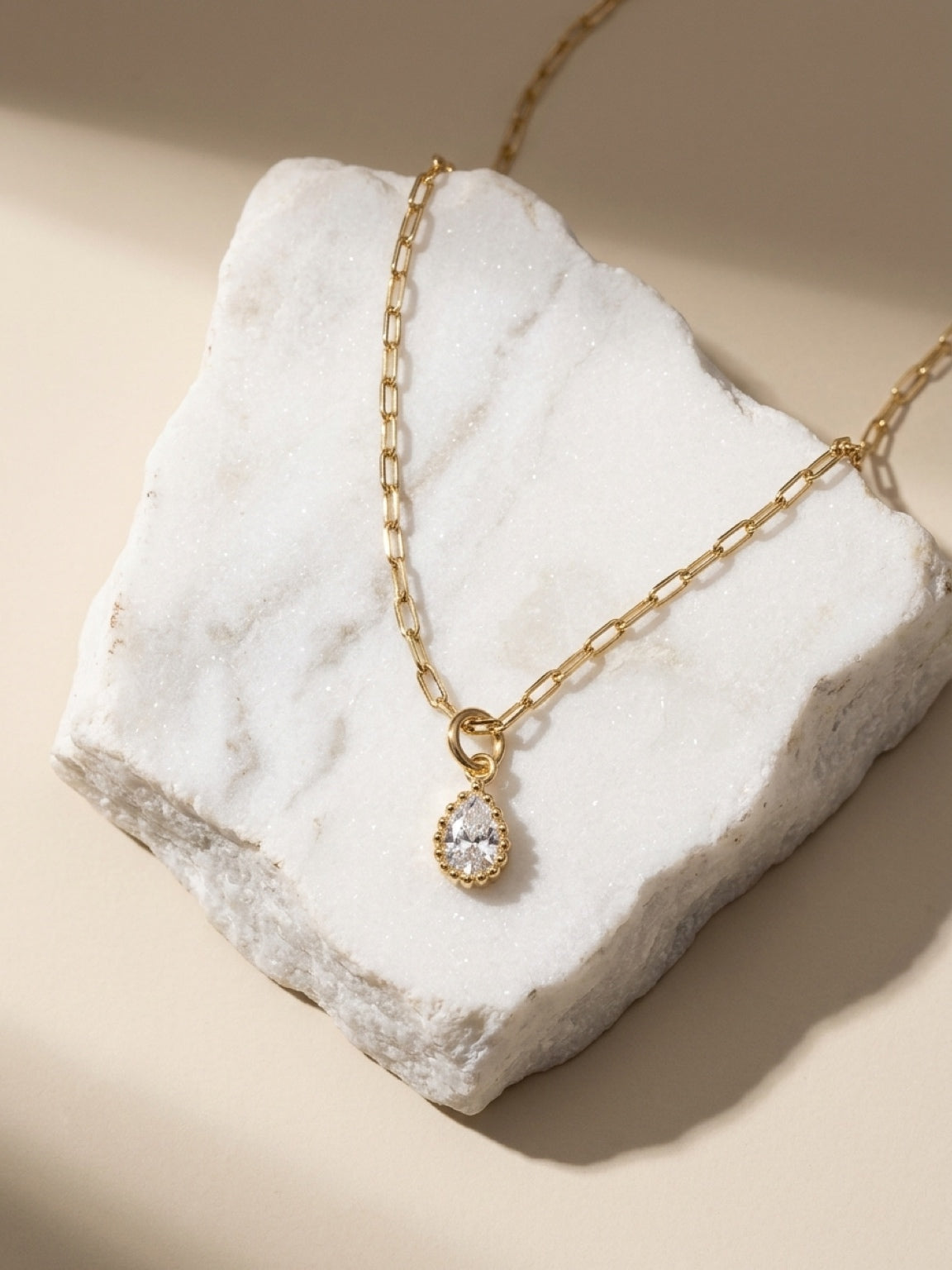 Minimalist Gold Filled Paper Clip Chain Necklace — Wear Alone or Add Pendant