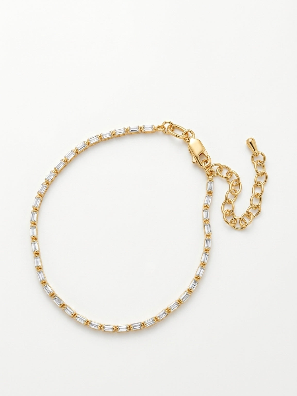 Pure Baguette Tennis CZ Gold Filled