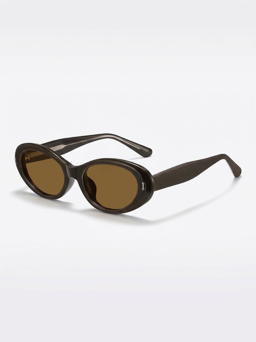 Solenee Fall Brown Aesthetic Oval Sunglasses Polarized TR90 lightweight