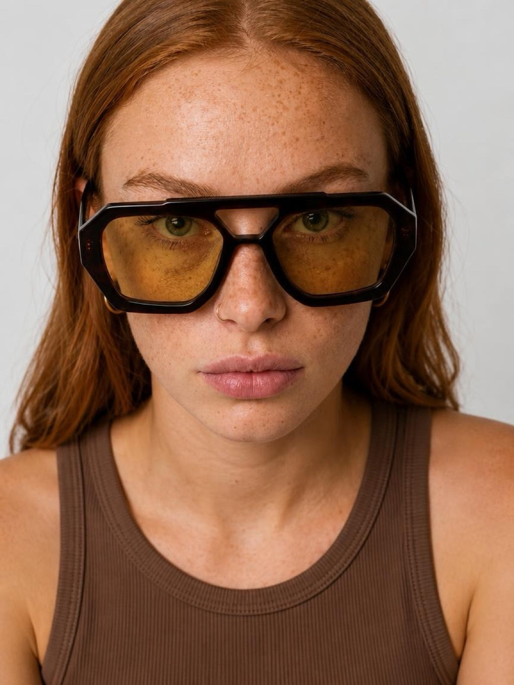 Verona Geometric Sunglasses – Tortoiseshell Frame | UV Protection | Bold Statement