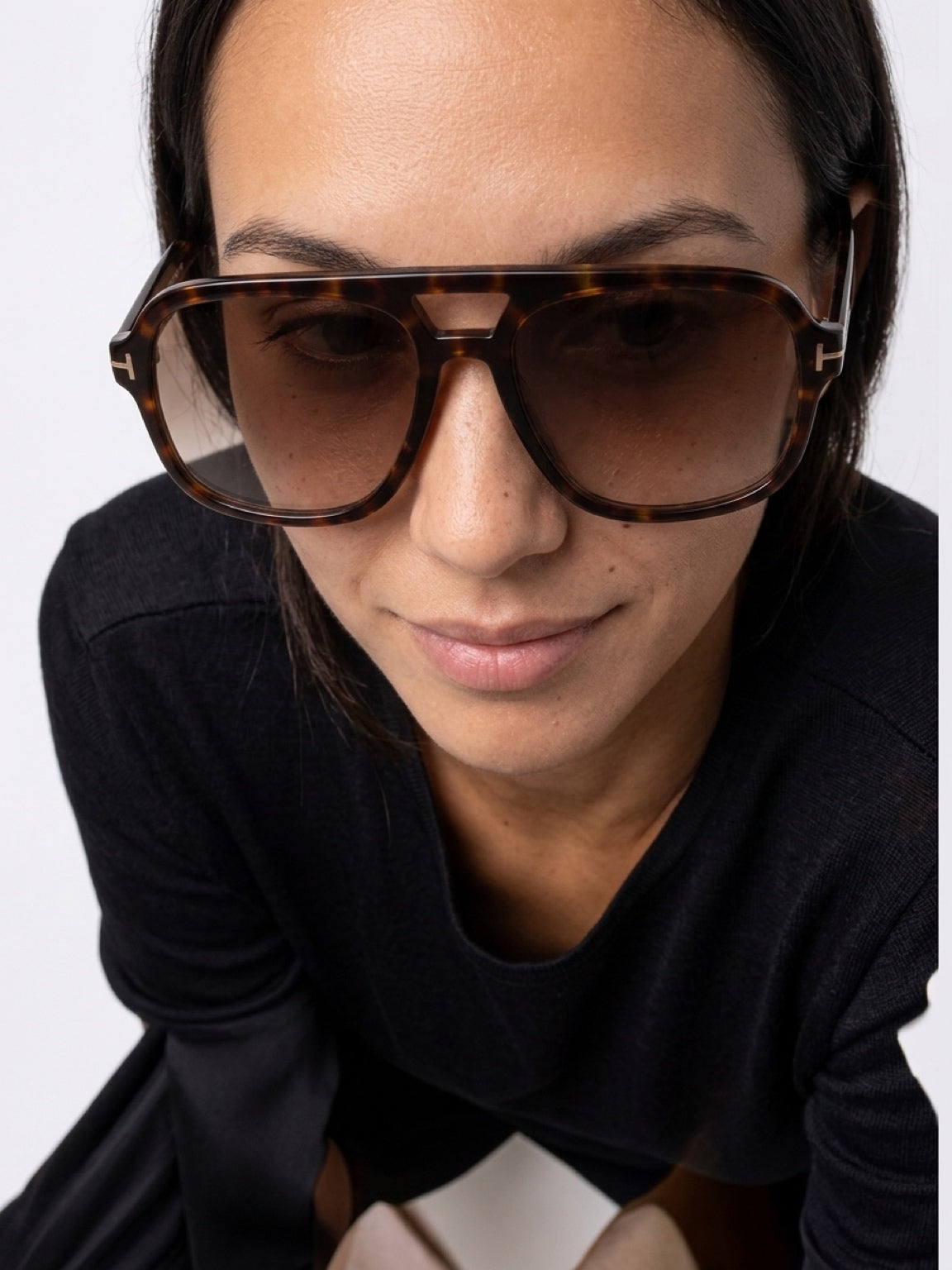 Sol Oversized Tortoiseshell Aviator Sunglasses