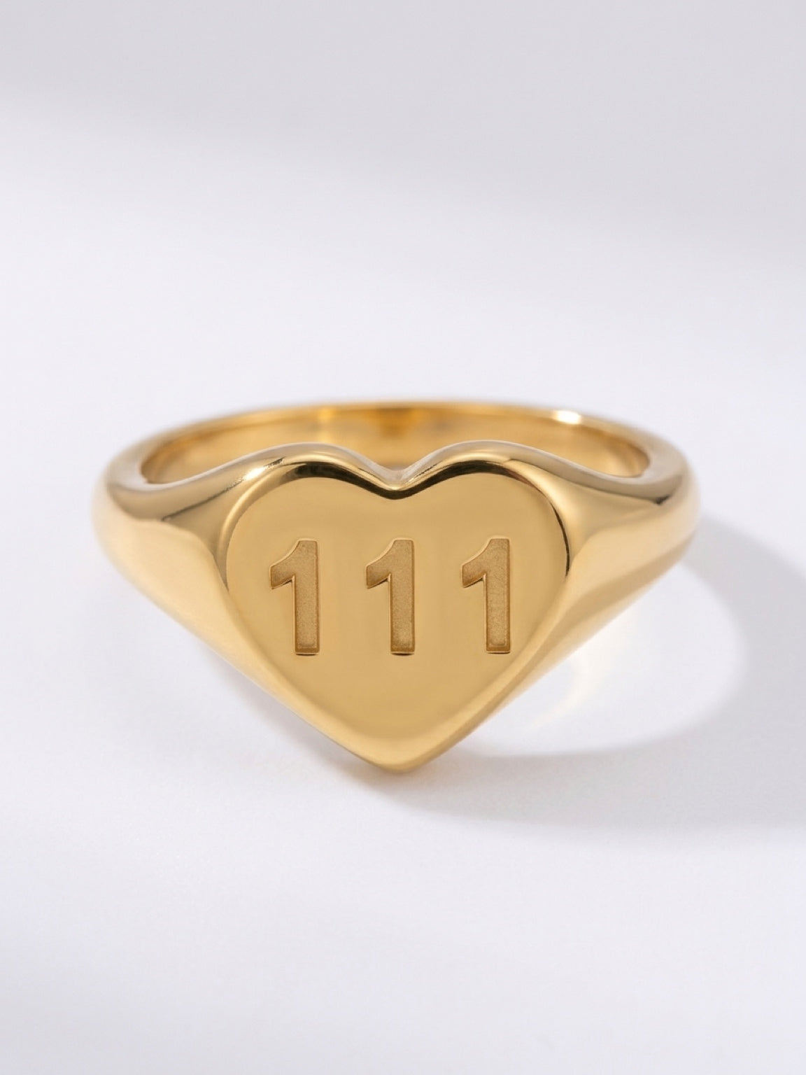 Angel number Heart Ring