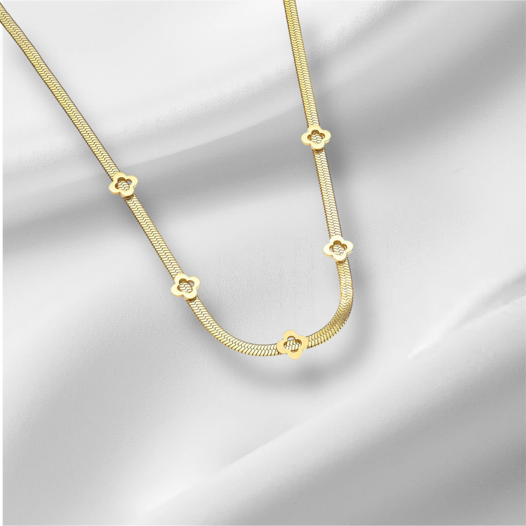 Flor Necklace Snake Chain