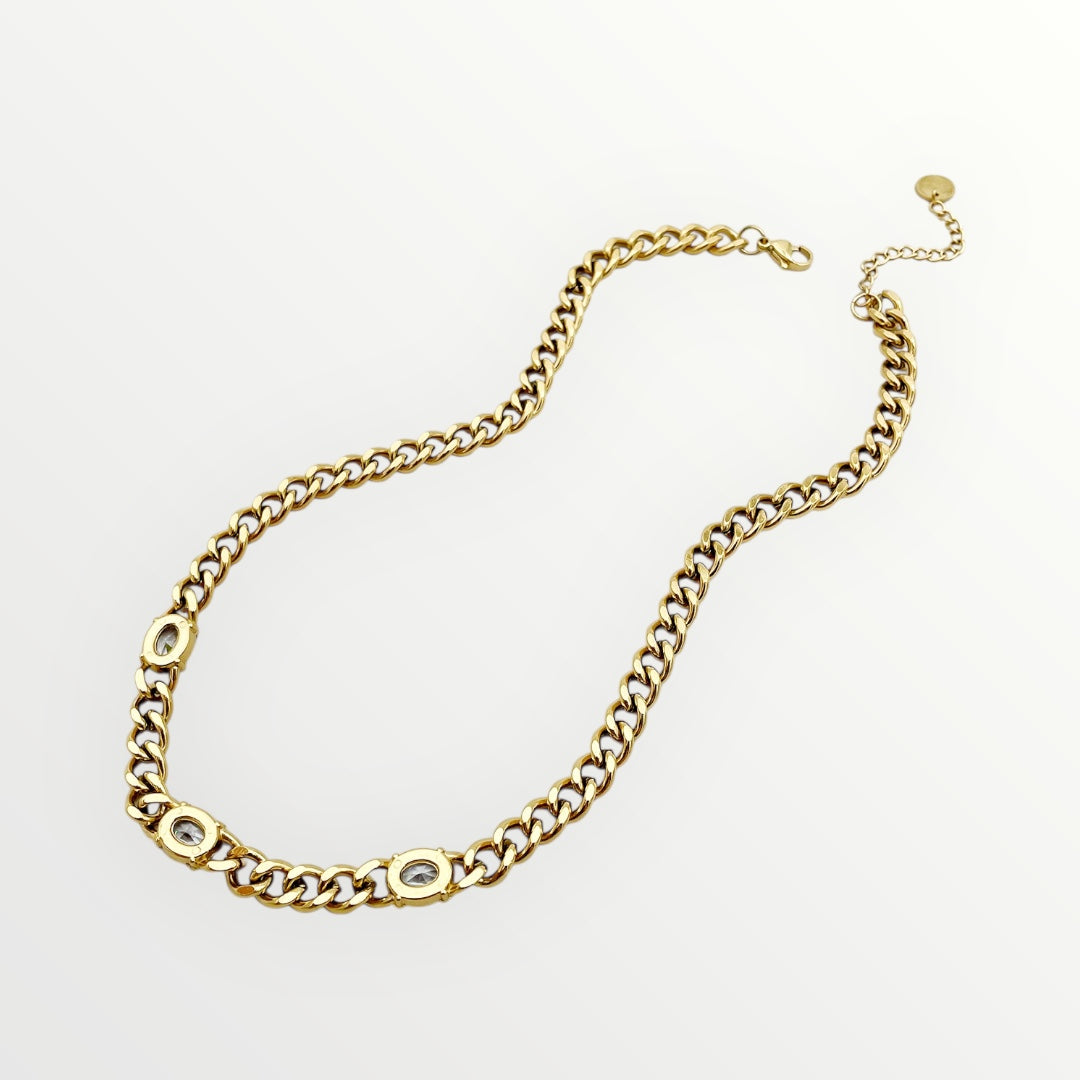 Isa Necklace with Zircon Accents