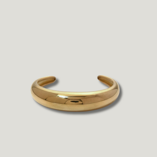 Minimal Gold Cuff Bracelet – 14K Gold PVD on Stainless Steel