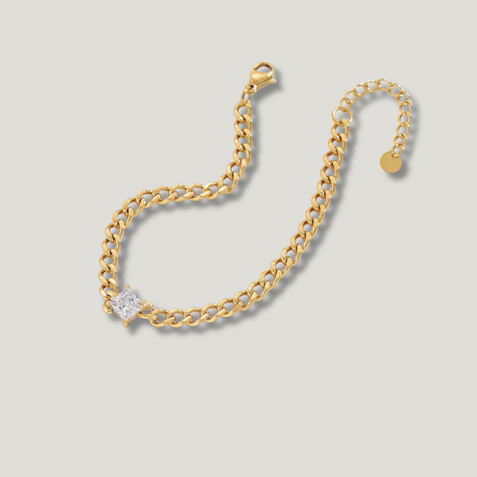 Chain Bracelet with Zircon